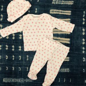 Take home baby set organic ribbed cotton